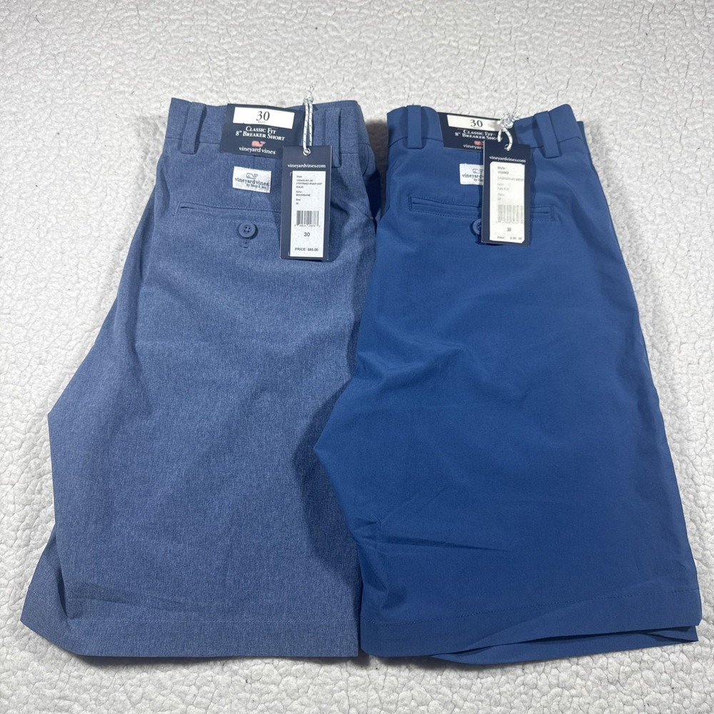 LOT OF 2 Vineyard Vines $170 8"Breaker Shorts Men Size 30in  Blue performance
